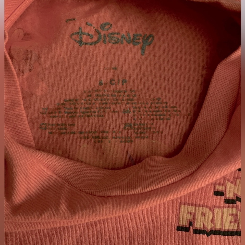 Vintage Mickey & Friends Disney women’s Tee Shirt in coral Size Small - Picture 3 of 3